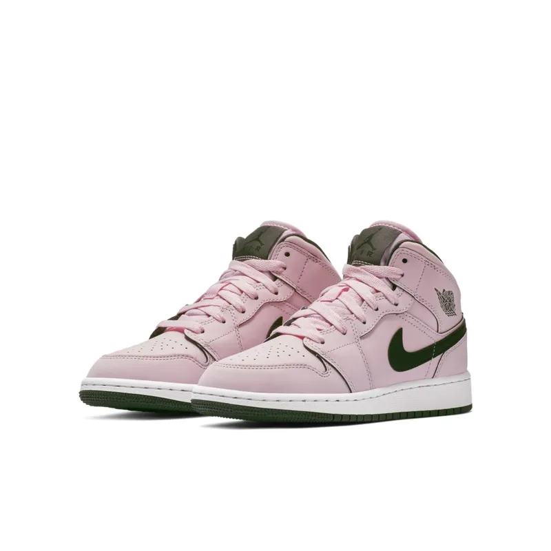 Jordan 1 Mid Pink Foam (GS) Pink Foam/Black-White (555112-601)