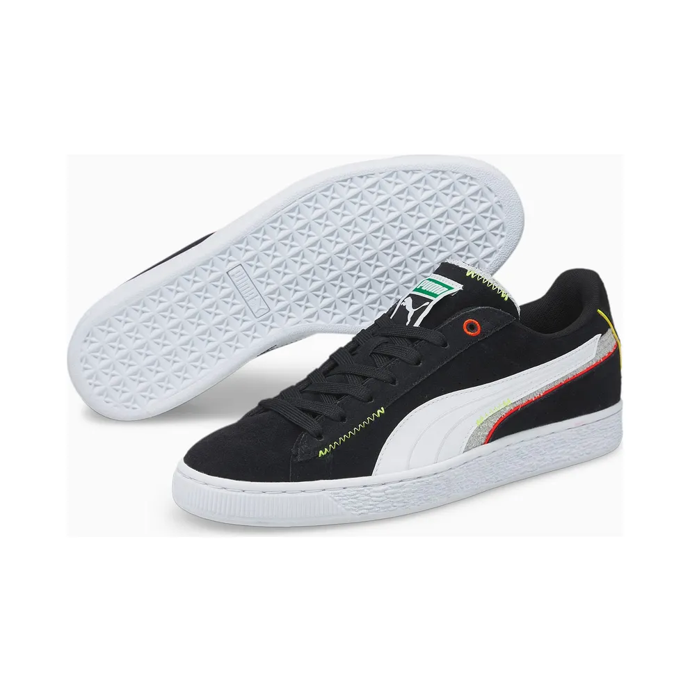 Puma Suede Displaced Basketball Shoes White/Black (382875-05)