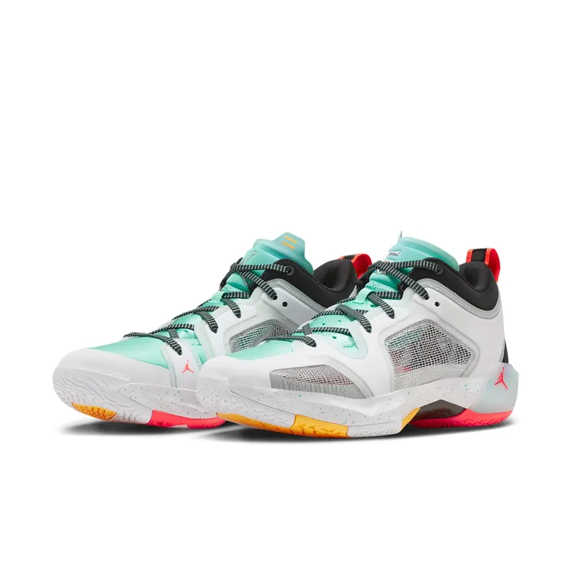 Jordan 37 Low PF Guo Ailun White Island Green Black Metallic Silver (FB8486-130)