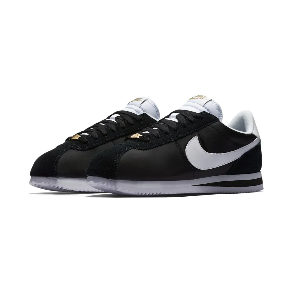 Nike Cortez Basic Nylon Compton Black/White-Metallic Gold (902804-001)
