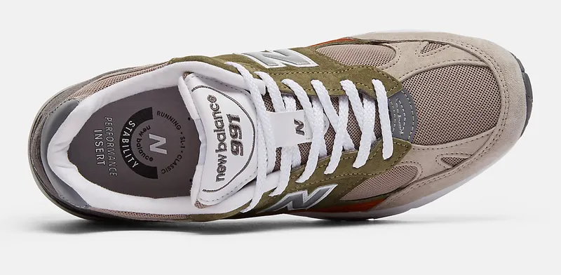 New Balance 991 Nu Block Tan Grey/Olive-Tan (M991NGO)