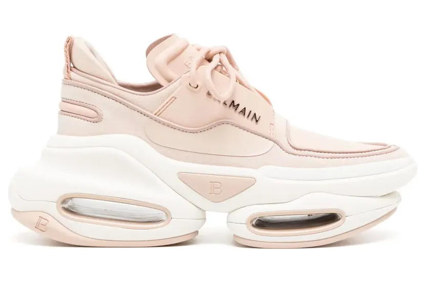 Balmain Sneakers met logoplakkaat – Roze (AN0VI541LRSR)