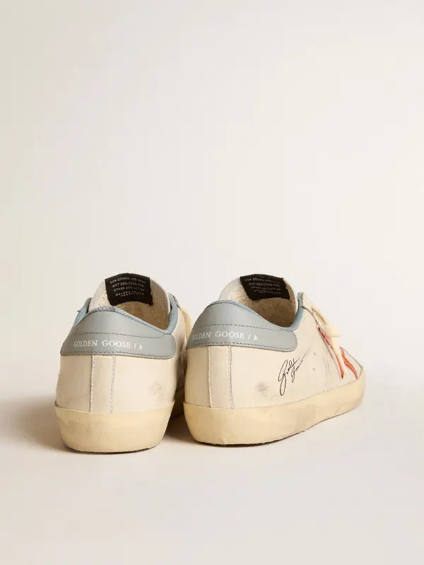 Golden Goose Super-Star With Crocodile-Print Star And Silver-Blue Heel Tab (GMF00101.F005995.82676) (4)