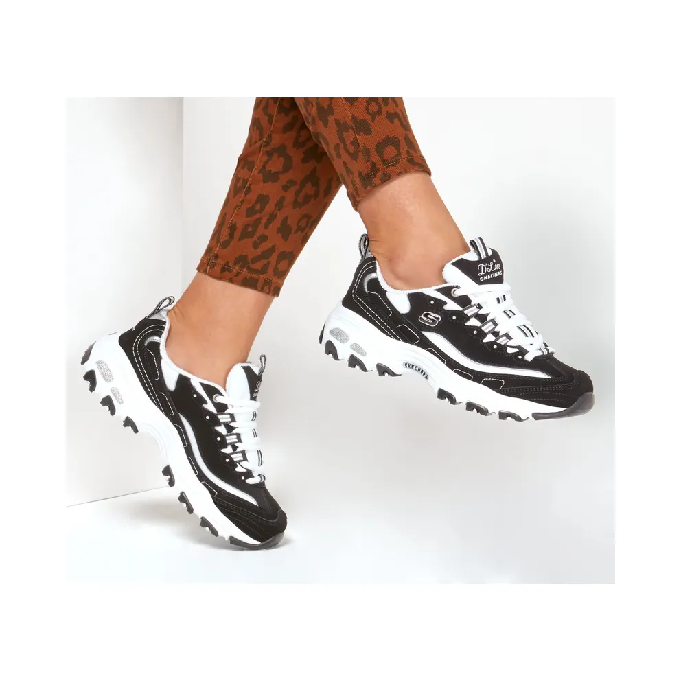 Skechers D’Lites – Biggest Fan Sneaker Black/White