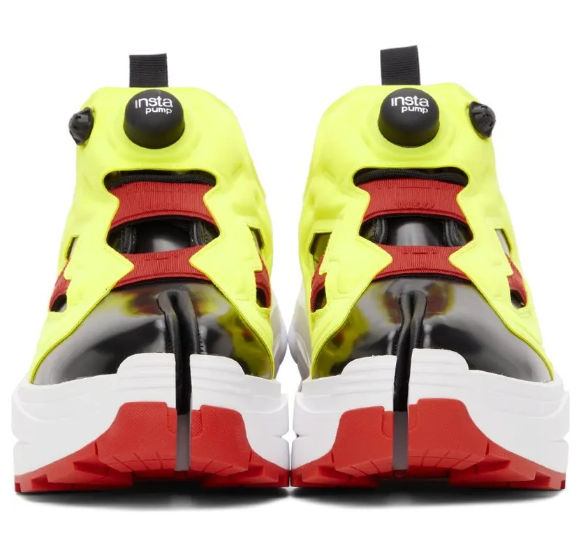 Maison Margiela Yellow & Black Reebok Edition Tabi Instapump Chunky Sneakers (S57WS0404 P3782) (2)