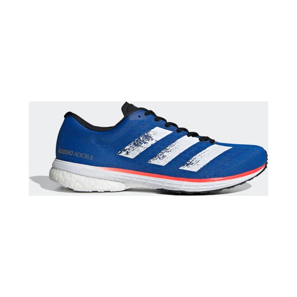 adidas Adizero Adios 5 Schuh Glow Blue / Cloud White / Solar Red (EG1197)