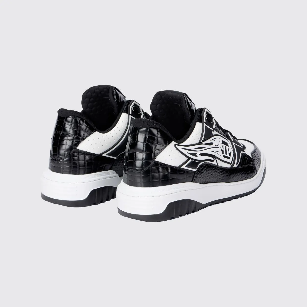 Philipp plein Moonwalker Sneakers in Crocodile Print Leather White 1 (SAFSMSC4075PLE005N0102) (2)