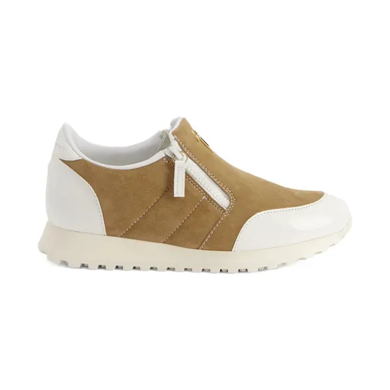 Giuseppe Zanotti Ilde Wildleder-Sneakers mit Reißverschlussdetail “Brown” (I160019K08)