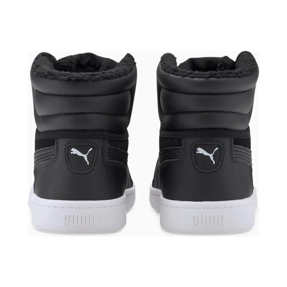 PUMA Vikky V2 Mid Fur Youth Black/White (370622-03)