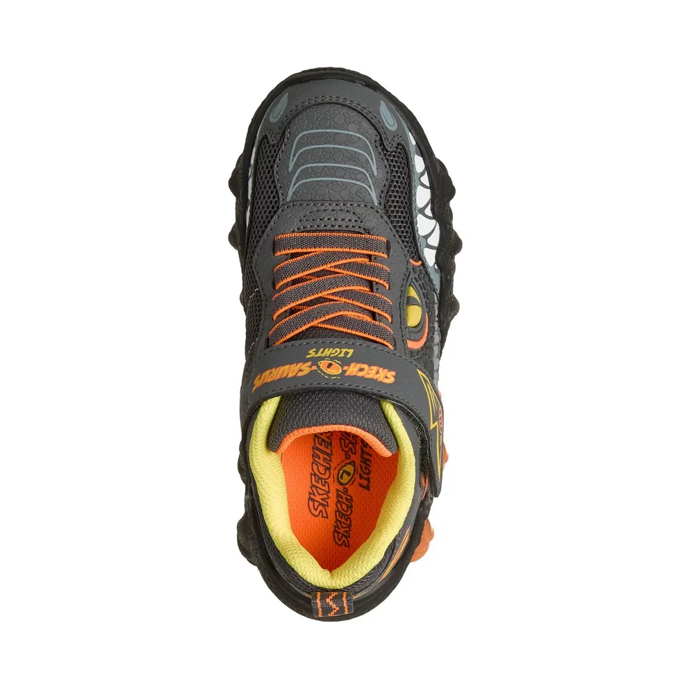 Skechers S-Lights: Skech-O-Saurus Lights 2.0 Sneaker Houtskool/Orange
