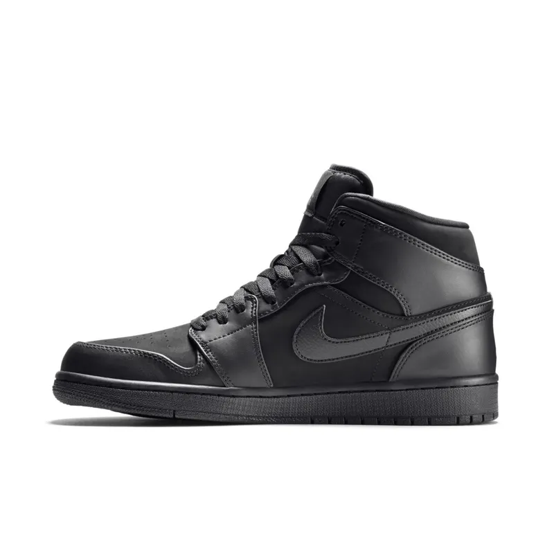 Jordan 1 Retro Mid Jeter Laser NYC Exclusive Black Black/Black-Black (554724-011)