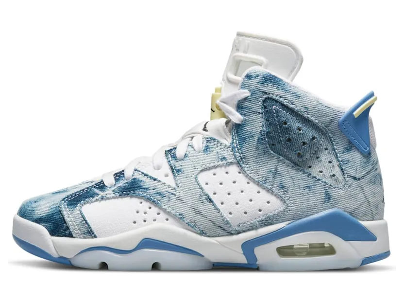 Air Jordan 6 (GS) Wash Denim – “Blue / White / Denim” (DM9045-100)