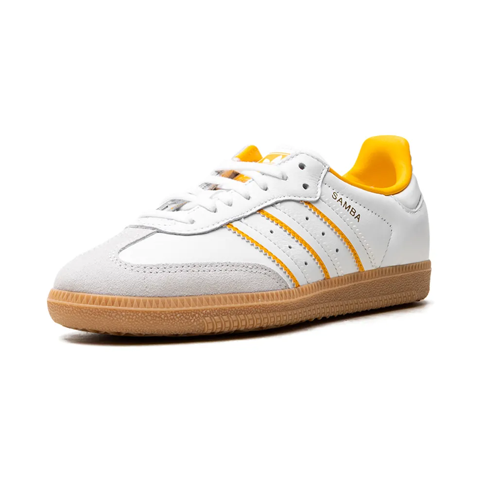 Adidas Samba OG GS “Cloud White Crystal White Crew Yellow” (IH5582)