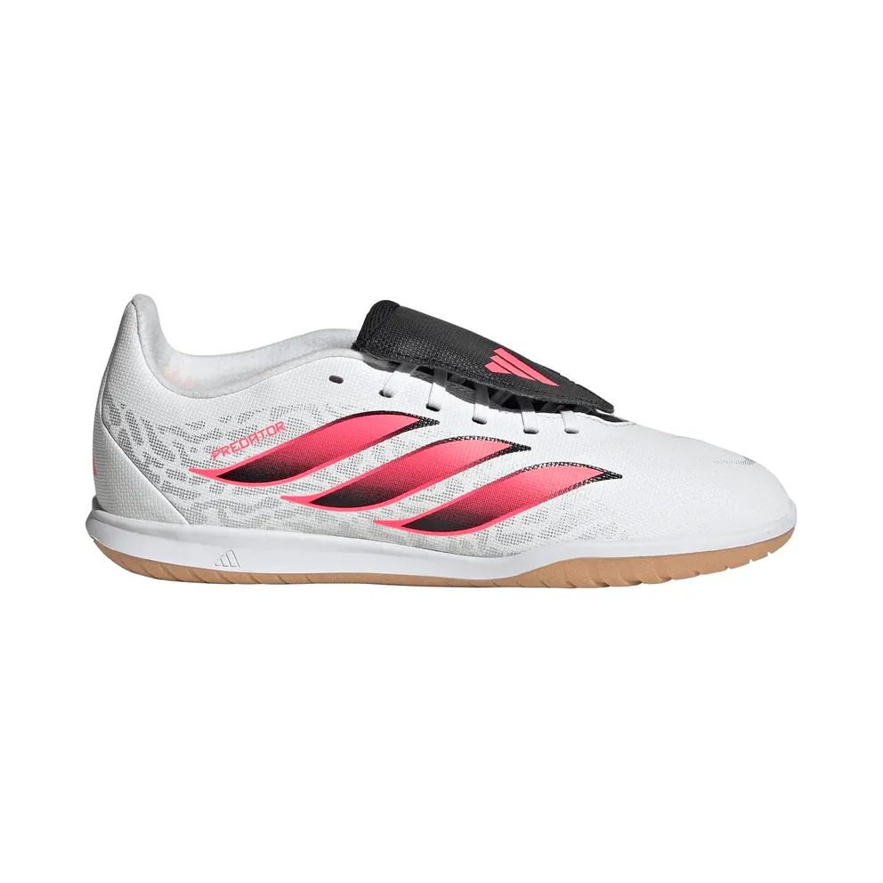 adidas Predator Club Fold-over Tongue Sala Indoor Football Boots Kids “Cloud White / Solar Turbo / Core Black” (KJ6739)