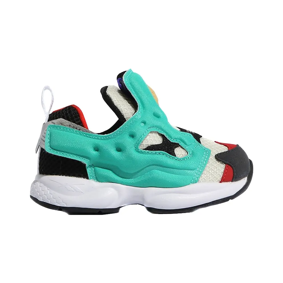 Reebok Versa Pump Fury Minions Vicious 6 (TD) Silver Metallic/Aqua Faze-Power Red (Other Brands Reebok)