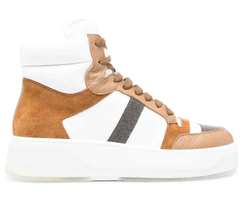 Fabiana Filippi High-Top-Sneakers mit Schnürung “White” (ASD213A7830000H991)