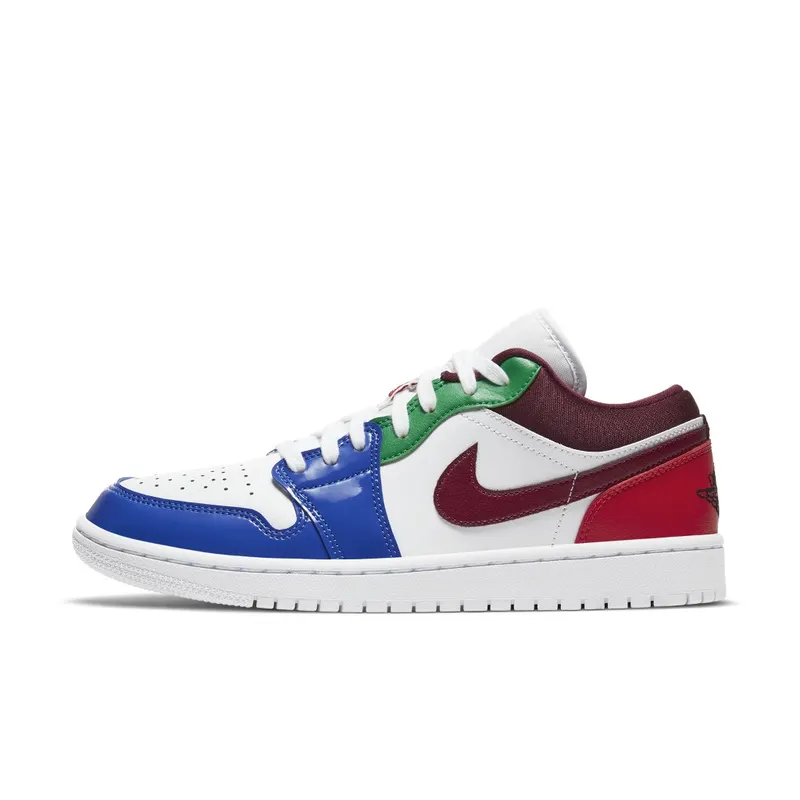 Jordan 1 Low Multi-Color (W) White/Hyper Royal-Gym Red (DB5455-100)