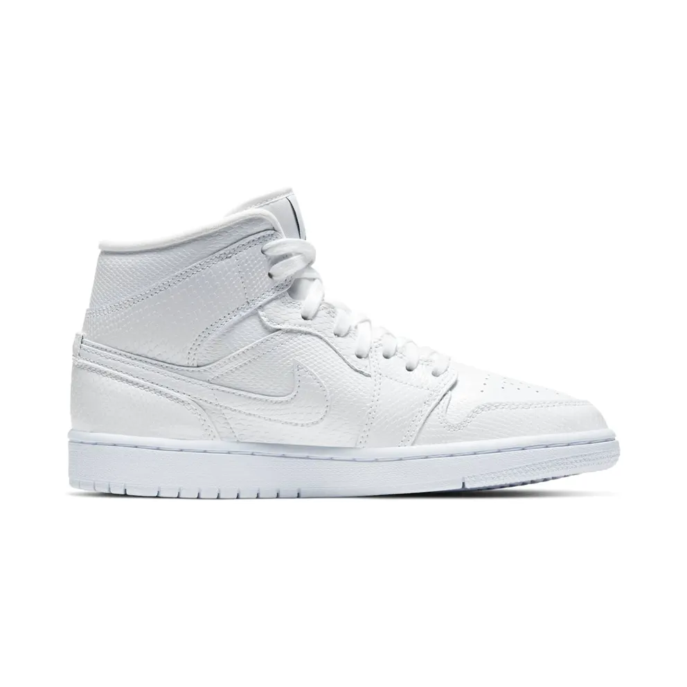 Jordan 1 Mid White Snakeskin (W) White/White-White (BQ6472-110)