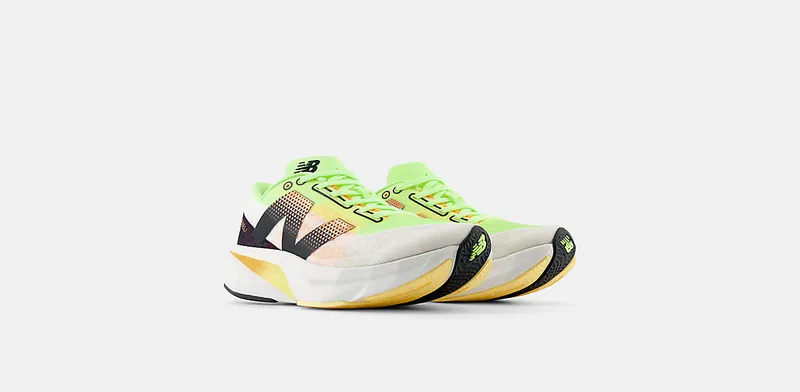 New Balance FuelCell Rebel v4 White Bleached Lime Glow (WFCXLA4)