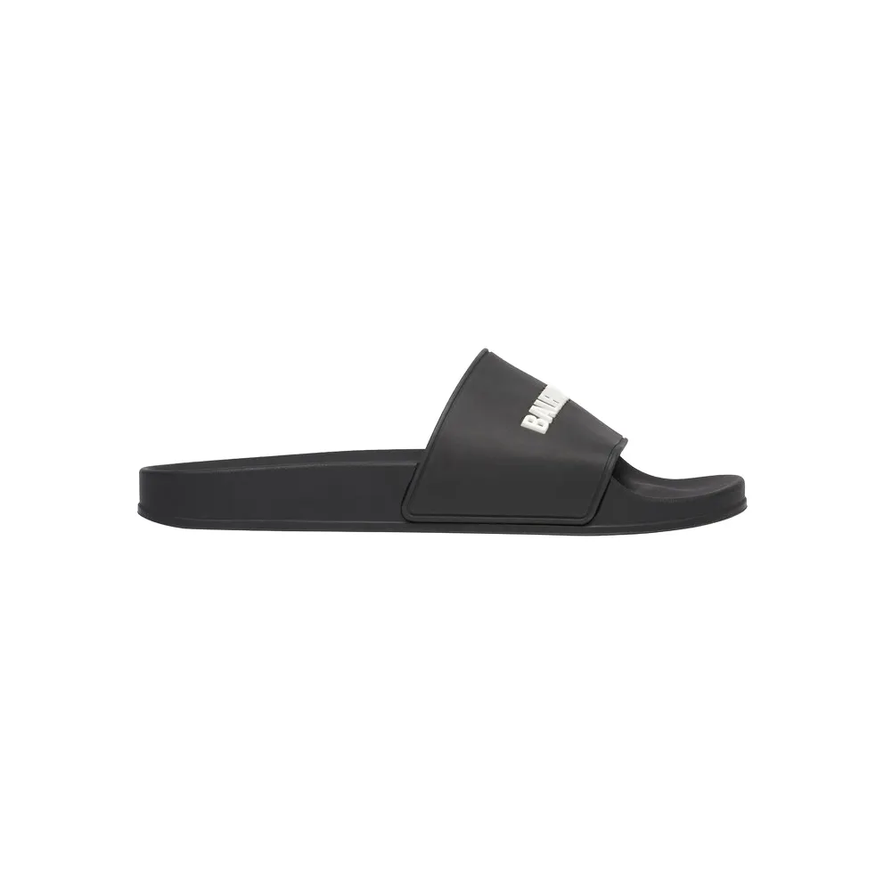 Balenciaga Pool Slide Black White