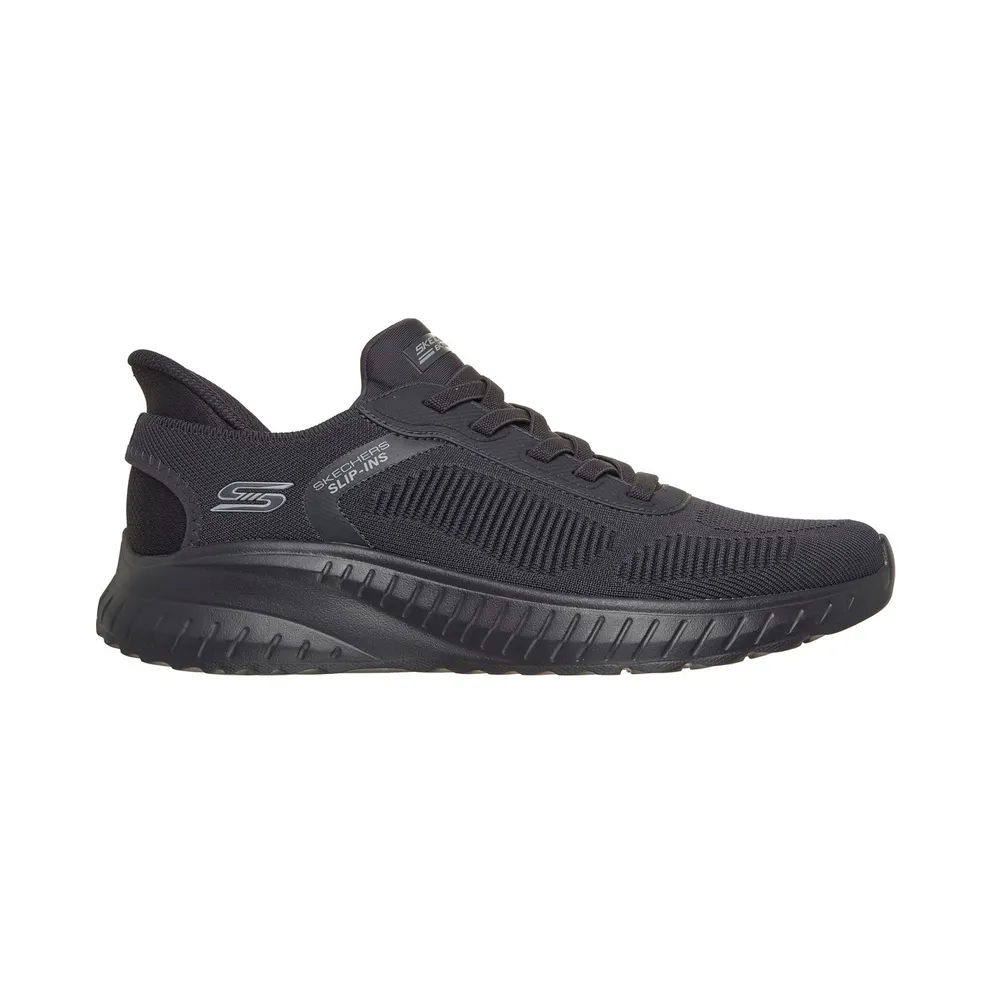 Skechers Slip-ins: BOBS Sport Squad Chaos – Solid Step Sneaker Donker Houtskool