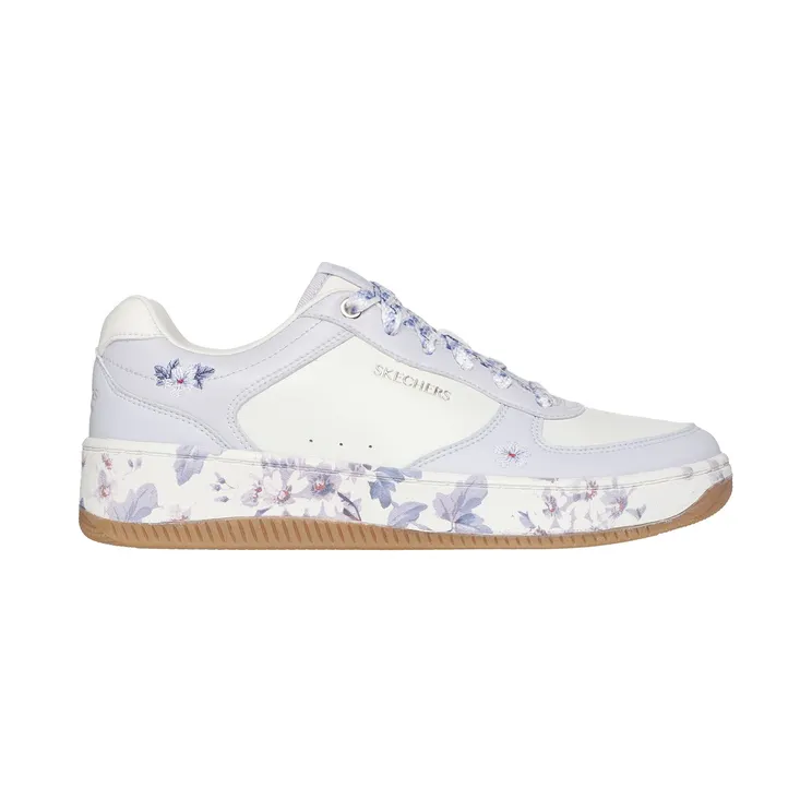 Skechers Sport Court 2.0 – Floral Frenzy Wit/Lavendel