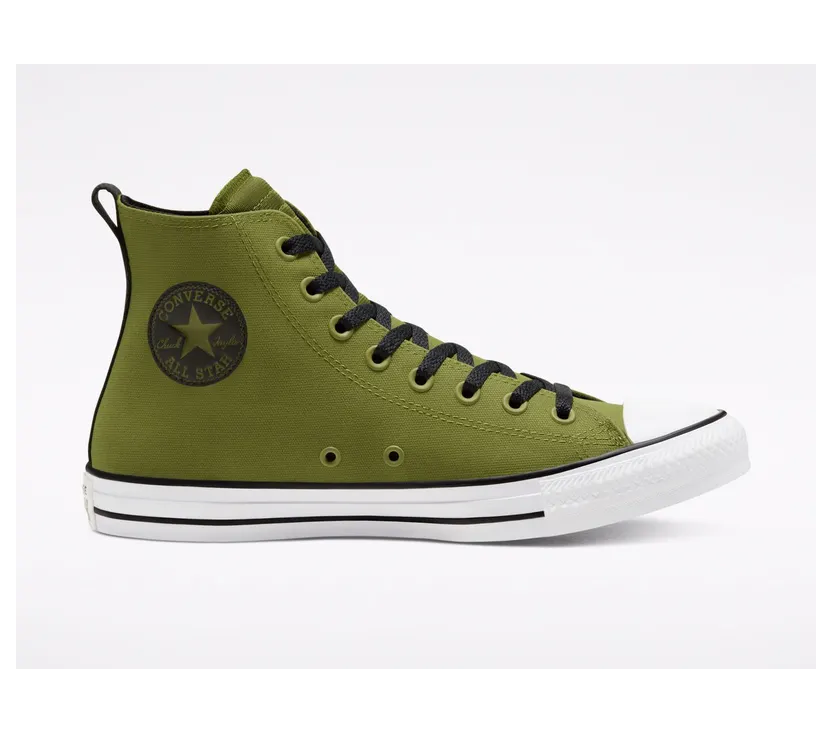 Converse CTAS HI BLACK/BLACK/WHITE Dark Moss/white/black (168711C)