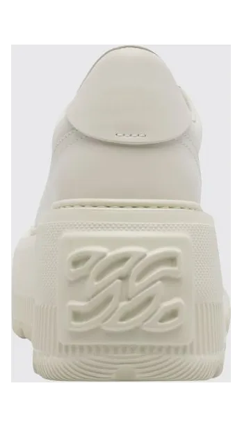Casadei Nexus Smooth Leather Platform Wedge Sneakers White 1 (2X894U0701SALEN3206) (3)