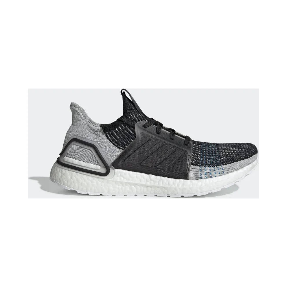 adidas Ultra Boost 19 Core Black Grey Six Shock Cyan (F35242)