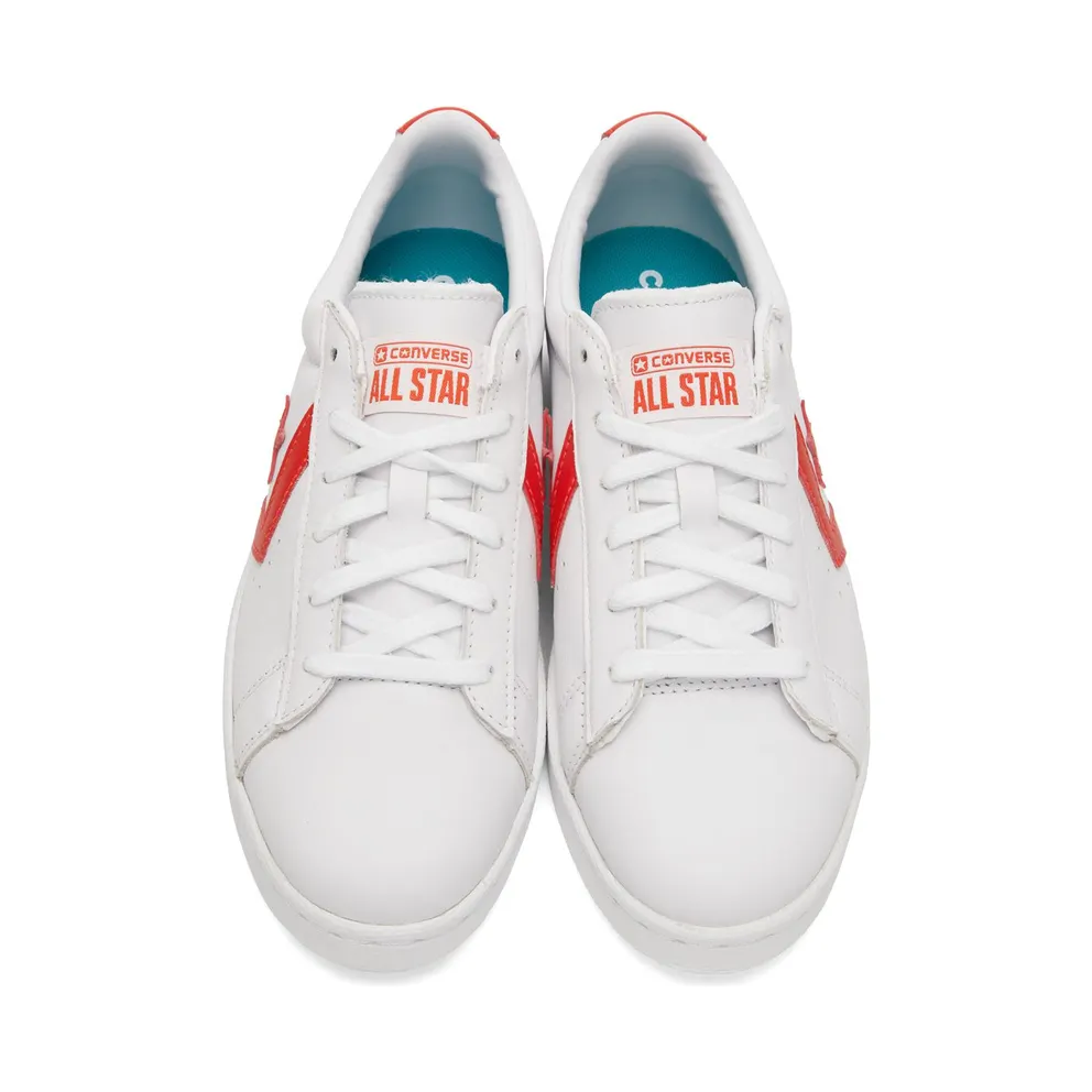 Converse Pro Leather Low Top White/bright Poppy/white (170756C)