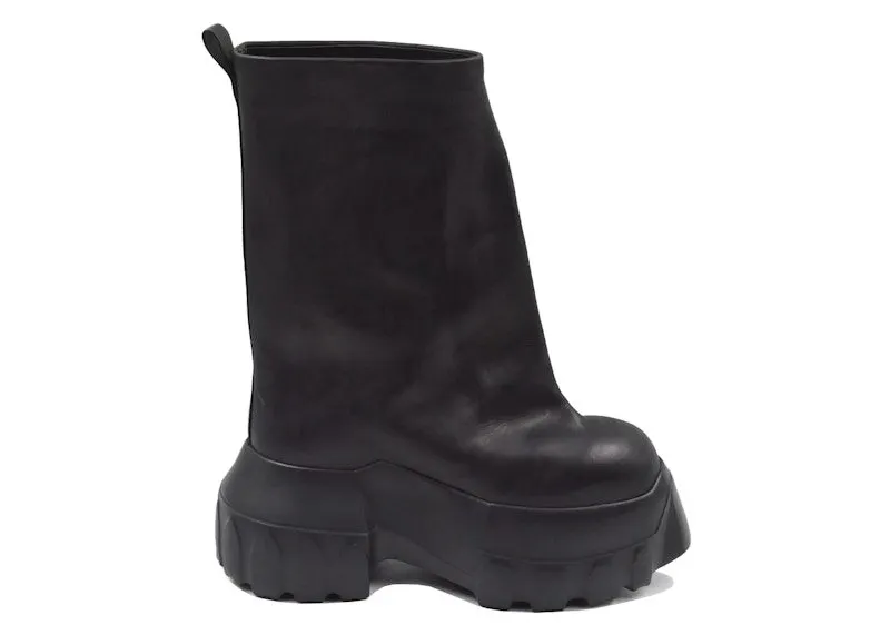 Rick Owens Hollywood Flared Mega Tractor Boot Black (RU01E5864 LOO 99)