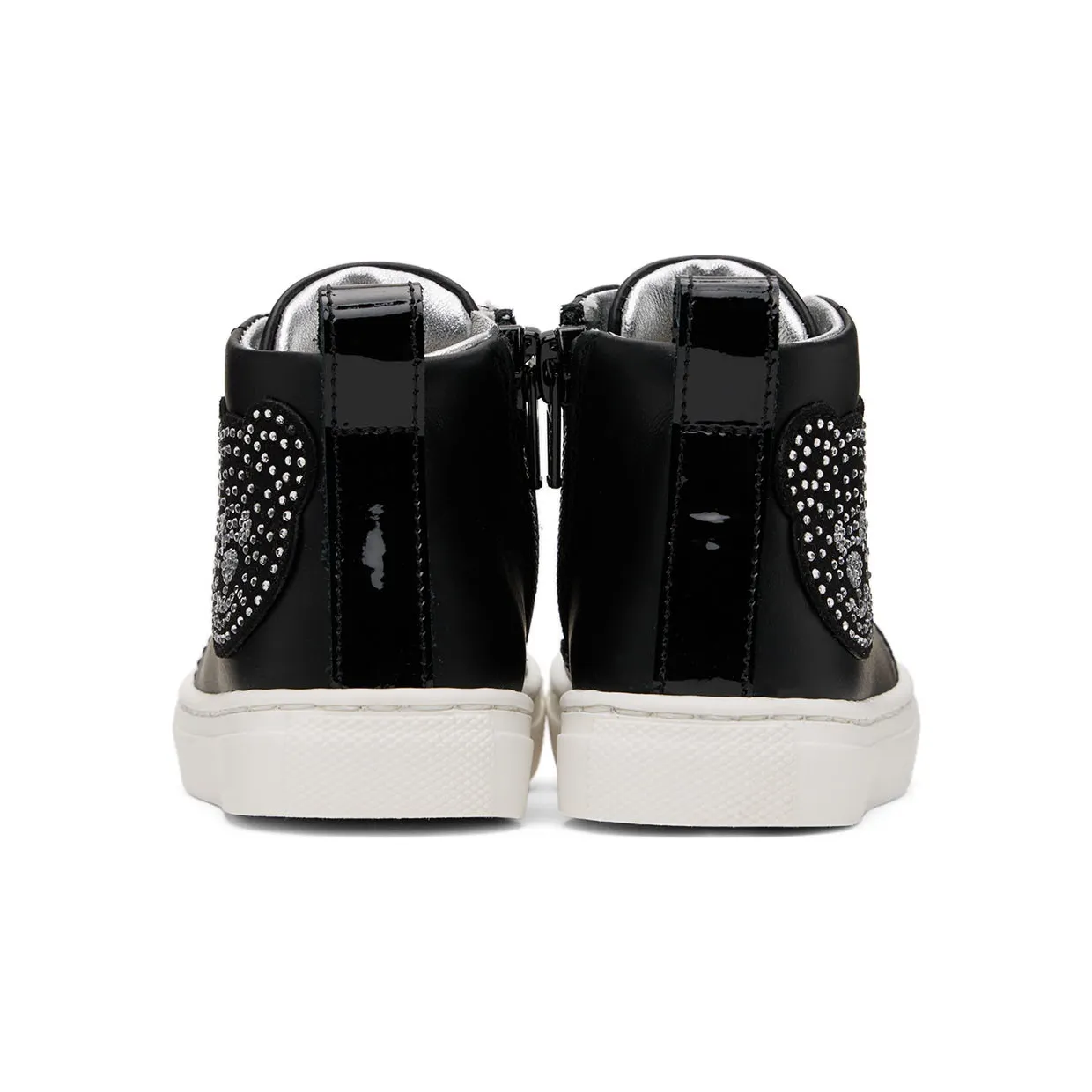 Moschino Baby Black Crystal Teddy High Sneakers (71703) (2)
