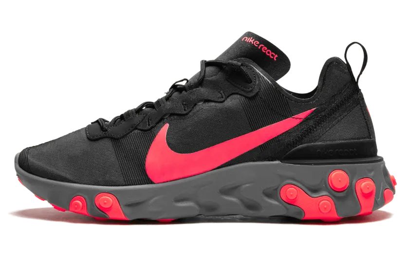 Nike React Element 55 Black Solar Red