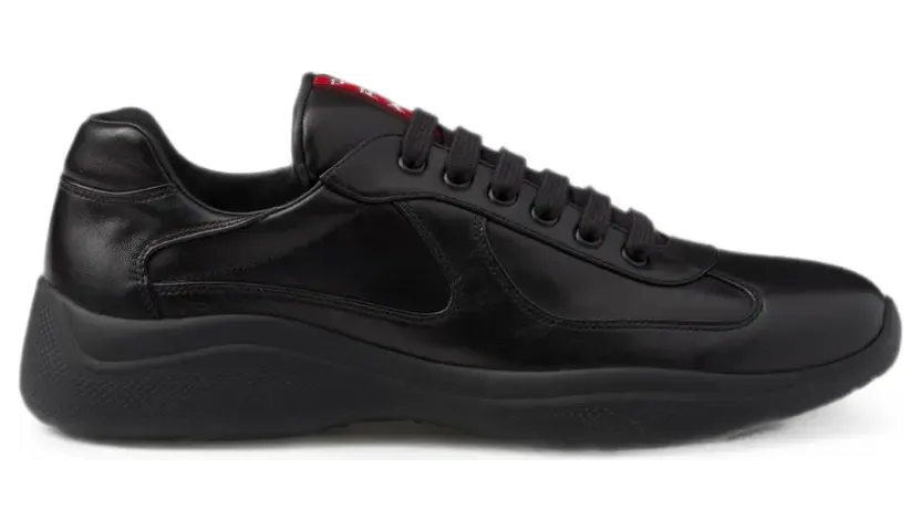 Prada Americas Cup Sneakers aus Nappaleder – Schwarz (4E3400FG000038)