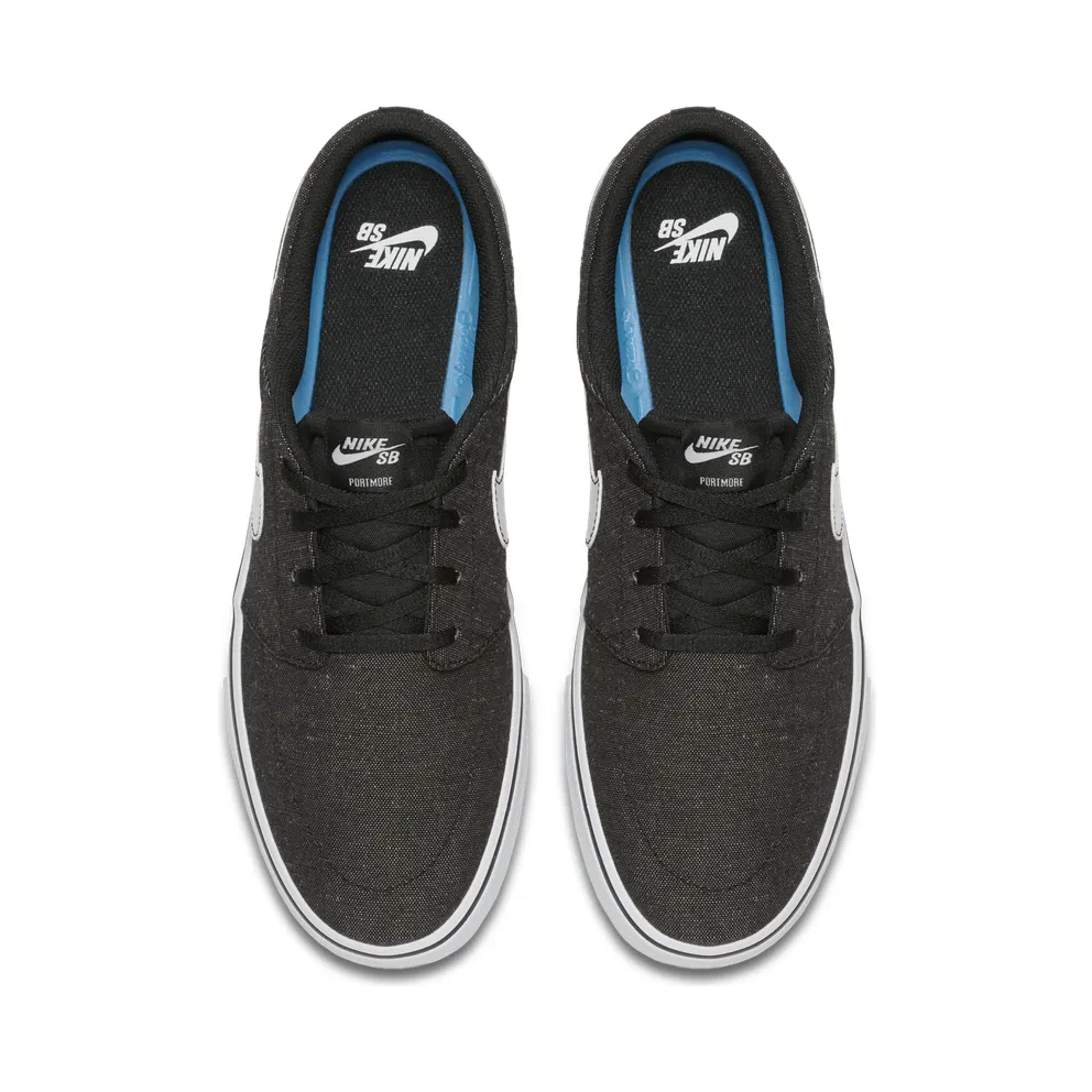 Nike SB Solarsoft Portmore II Canvas Premium “Black / White” (880269-001)