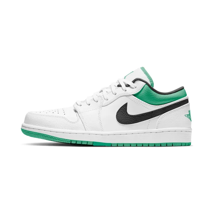 Jordan Air Jordan 1 Low “White/Lucky Green/Black” (553558-129)
