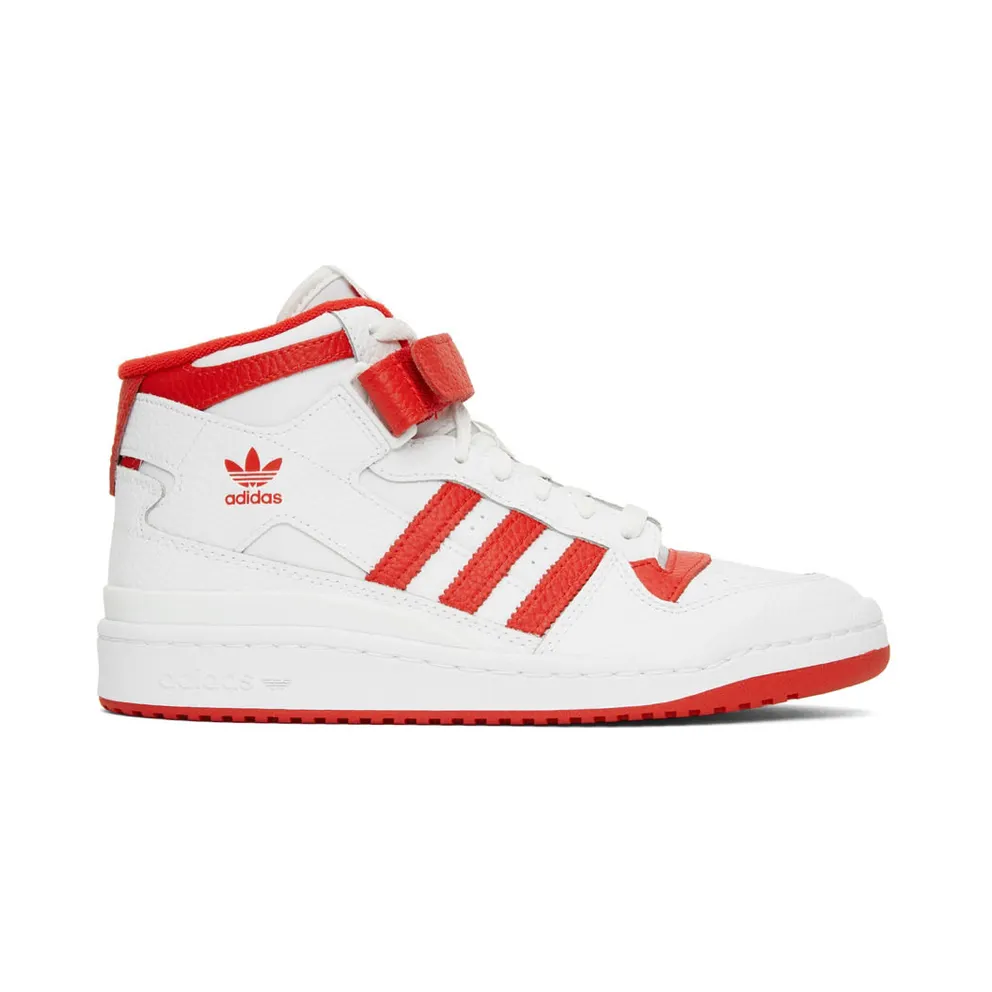 adidas Originals White & Red Forum Mid (GY5819)