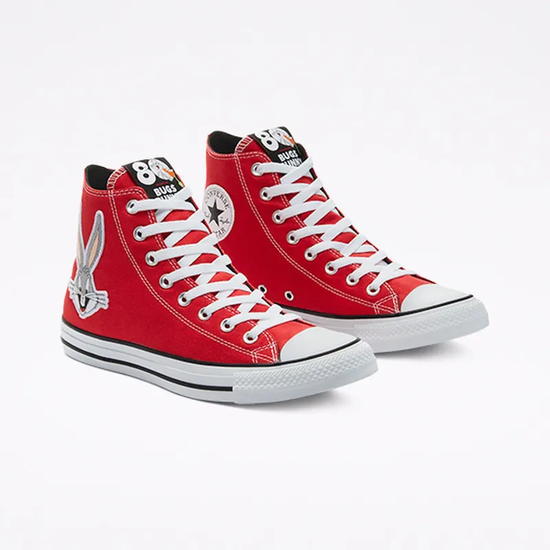 Converse Looney Tunes x Chuck Taylor All Star High ’80th Anniversary – Bugs Bunny Patch’ Red/White/Black (169224C)
