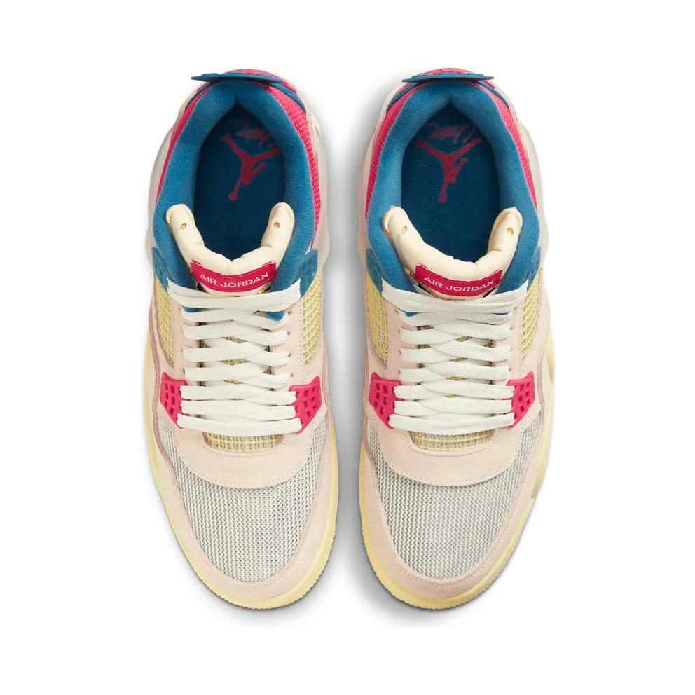 Jordan 4 Retro Union Guava Ice Guava Ice/Light Bone-Brigade Blue-Light Fusion Red (DC9533-800)