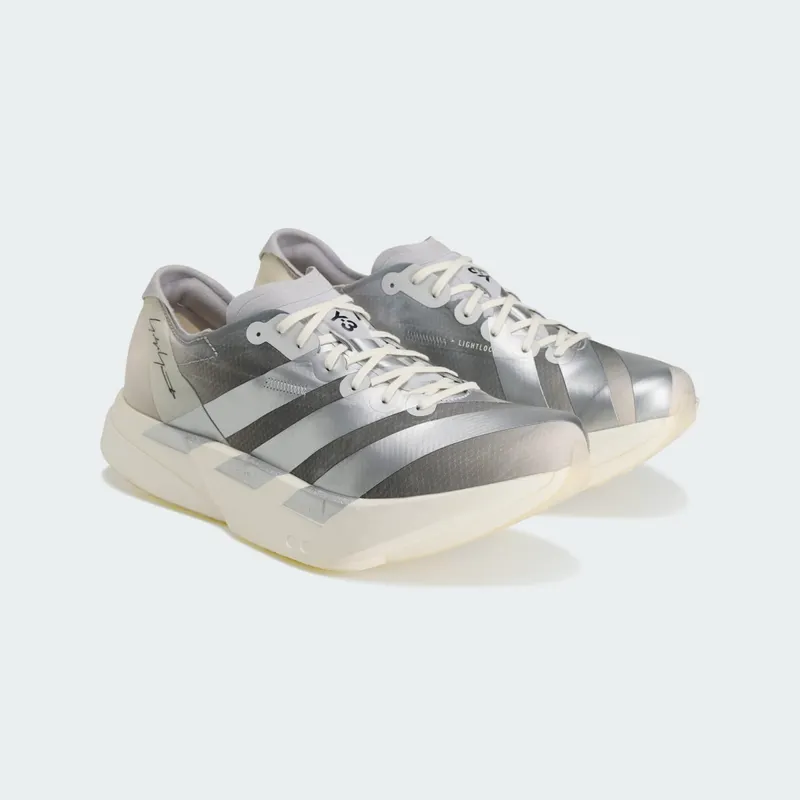 Adidas Y-3 ADIOS PRO 4 Sports Shoes Chalk White / Silver Metallic / Light Solid Grey (KZ9045)