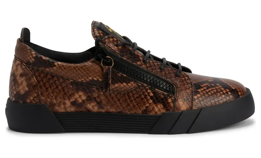 Giuseppe Zanotti Frankie sneakers met slangenhuidprint – Bruin (RU00125KE4)