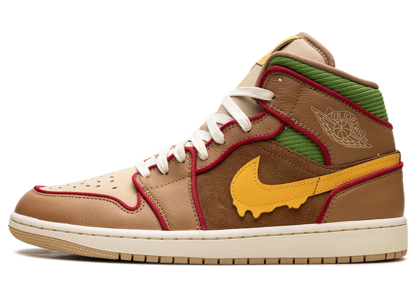 Jordan 1 Mid SE “Cheeseburger” (IB7403-224)
