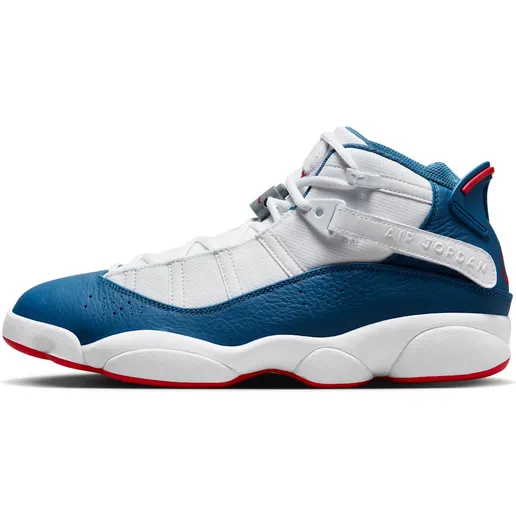 Jordan 6 Rings “White / University Red / Light Steel Grey / True Blue” (322992-140)