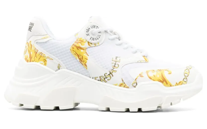 Versace Jeans Couture Speedtrack Sneakers mit Chain Couture-Print – Weiß (75VA3SP1ZS855)