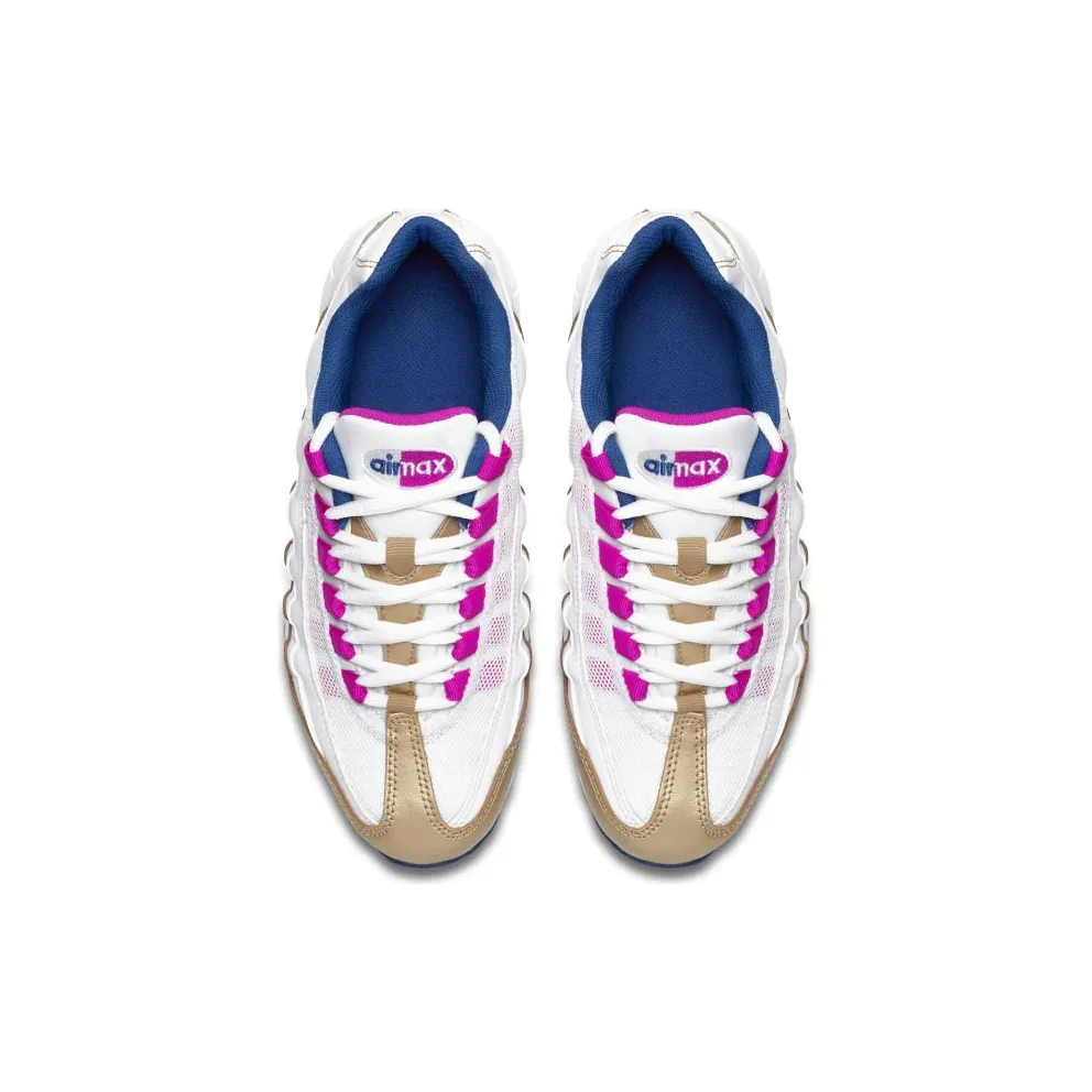 Nike Air Max 95 Peanut Butter & Jelly (GS) White/Metallic Gold-Racer Blue (310830-120)