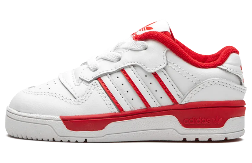 Adidas Rivalry Low I “Cloud White / Cloud White / Scarlet” (EE5947)