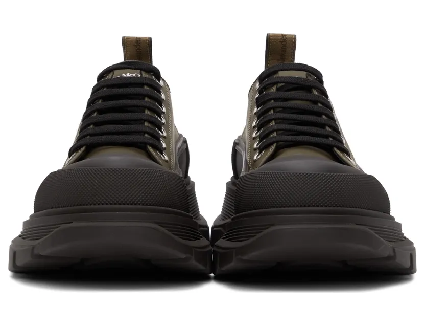 Alexander McQueen Khaki Tread Slick Low Sneakers (627225WHYK3) (2)
