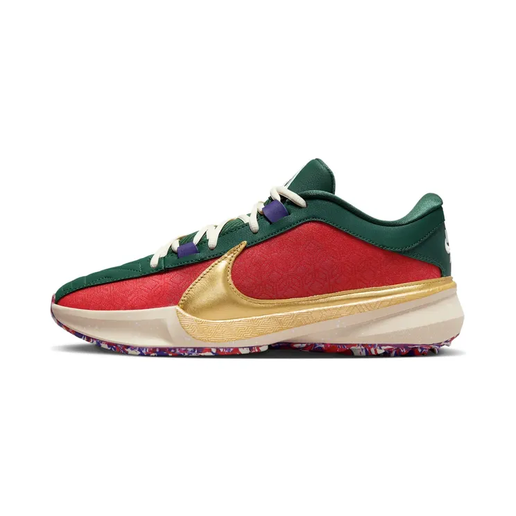 Nike Zoom Freak 5 Keep It A Buck “Gym Red / Fir / Court Purple / Metallic Gold” (DZ2944-600)