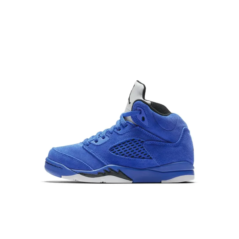 Jordan 5 Retro Blue Suede (PS) Game Royal/Black (440889-401)