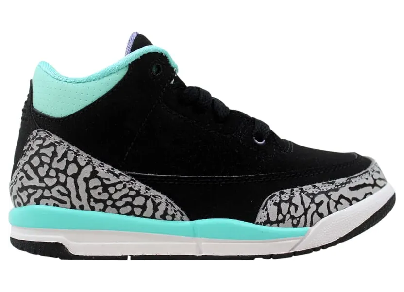 Air Jordan 3 Retro GP Black Iron Purple Bleached Turquoise (PS)